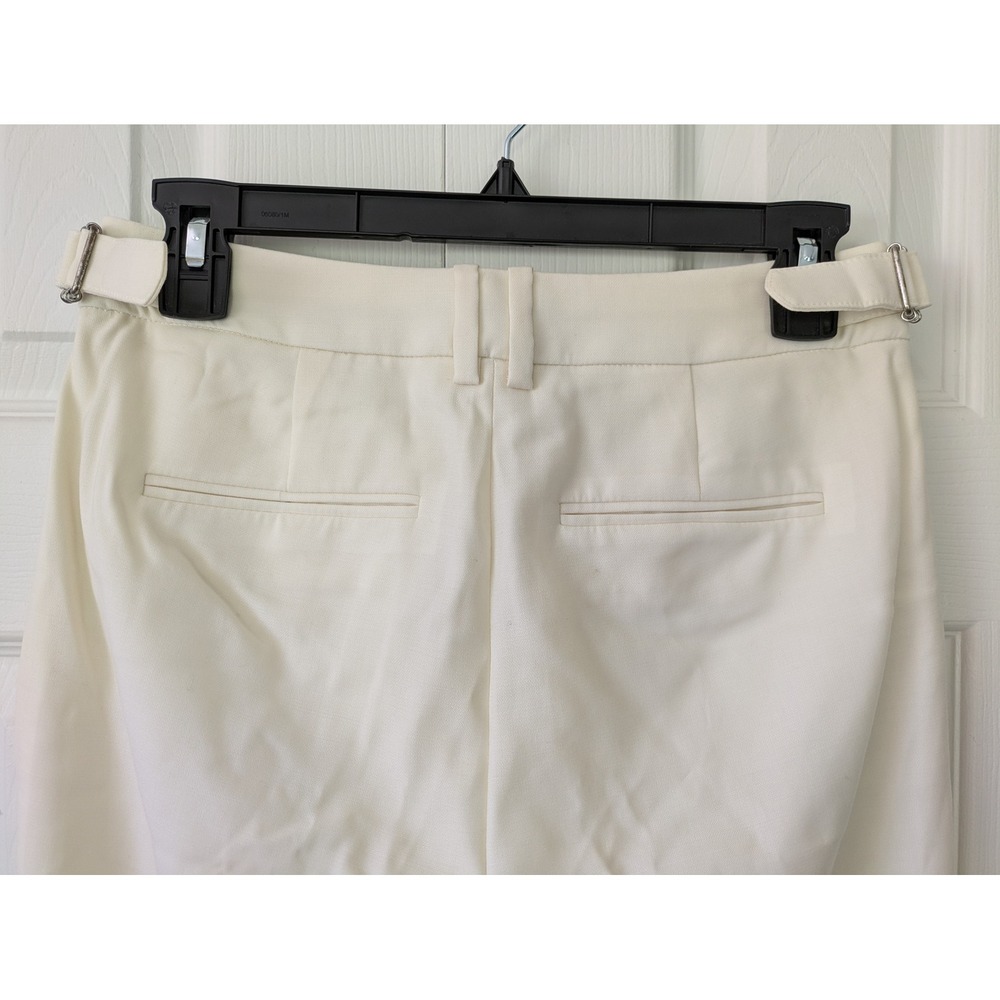 J. Crew Collection high-rise Portia pant tuxedo wool Sze 00 Ivory NWT $220 CF810 - Picture 4 of 10